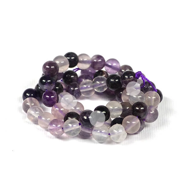 Perle din minerale  - Fluorit violet, 6 mm, 1 șir