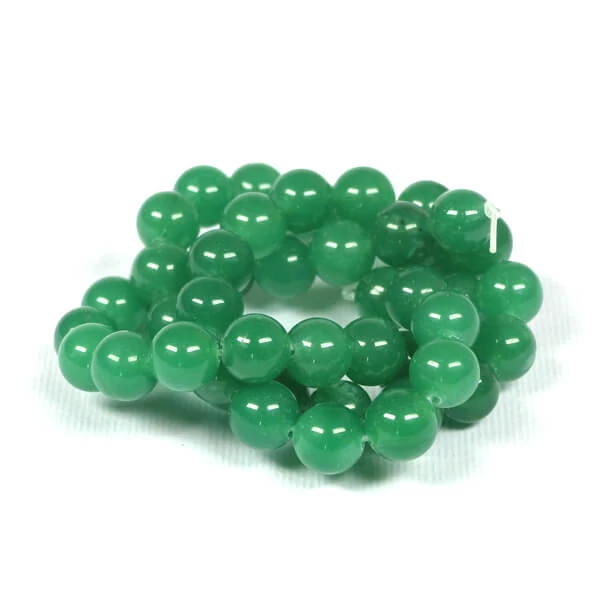Perle din minerale  - Aventurină verde, 8 mm, 1 șir