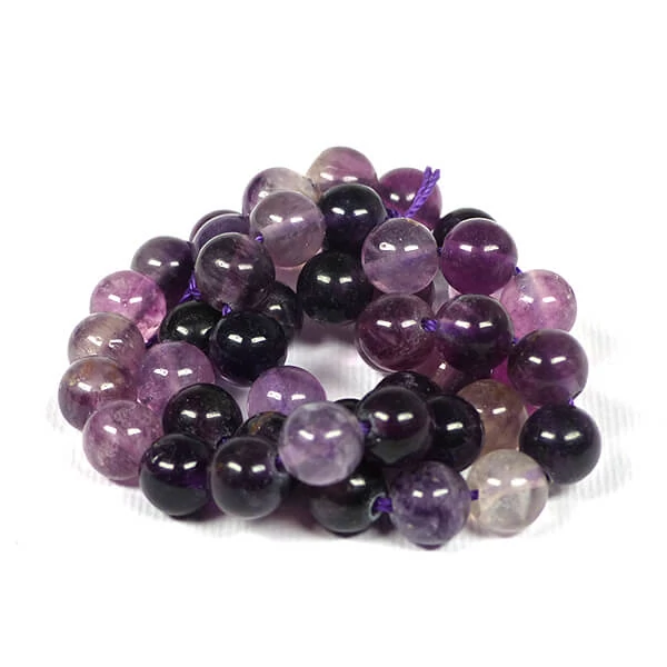 Perle din minerale  - Fluorit violet, 8 mm, 1 șir