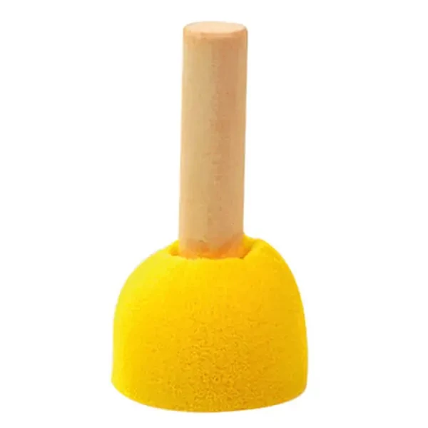 Pensulă de burete, rotundă - 50 mm, galben