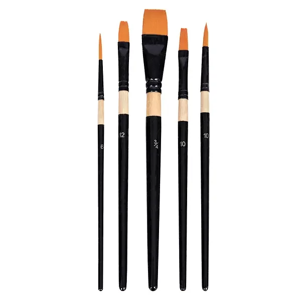 Set de pensule, sintetice - mixte, 5 buc