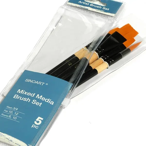 Set de pensule, sintetice - mixte, 5 buc