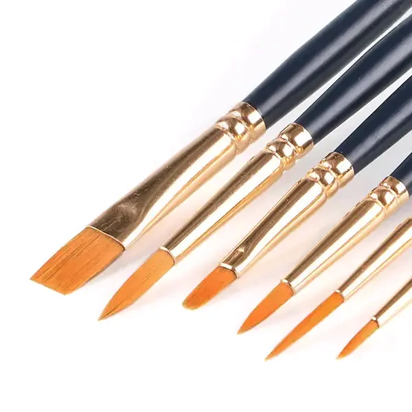 Set de pensule, sintetice - mixte, 6 buc