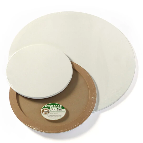 Belle Arti feszített festővászon - 50 cm, kerek