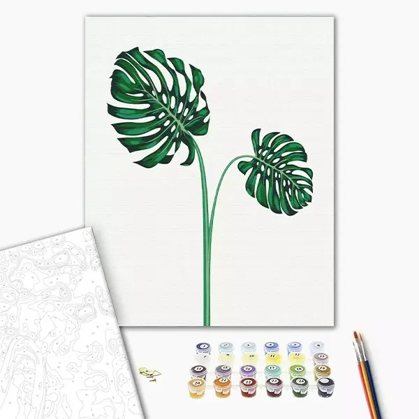 Pictură pe numere, pe pânză întinsă, 40x50 cm - Tropical Nr. 3