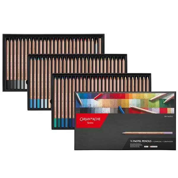 Set creioane pastel extra fine Caran d'Ache - 76+2 buc