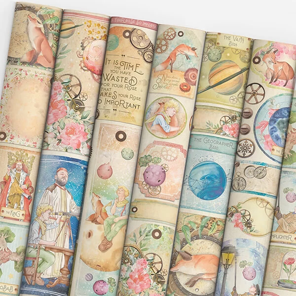 Set de hârtie scrapbook  Ciao Bella, A4, 9 coli - Micul Prinț Creative Pad