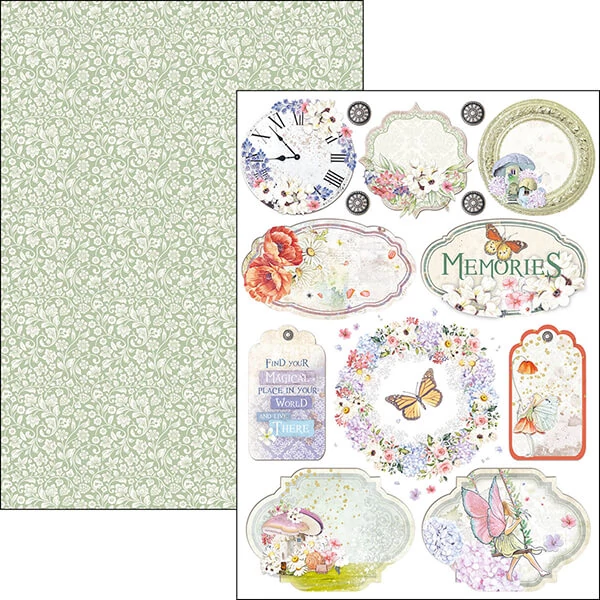 Set de hârtie scrapbook  Ciao Bella, A4, 9 coli - Pământul fermecat Creative Pad