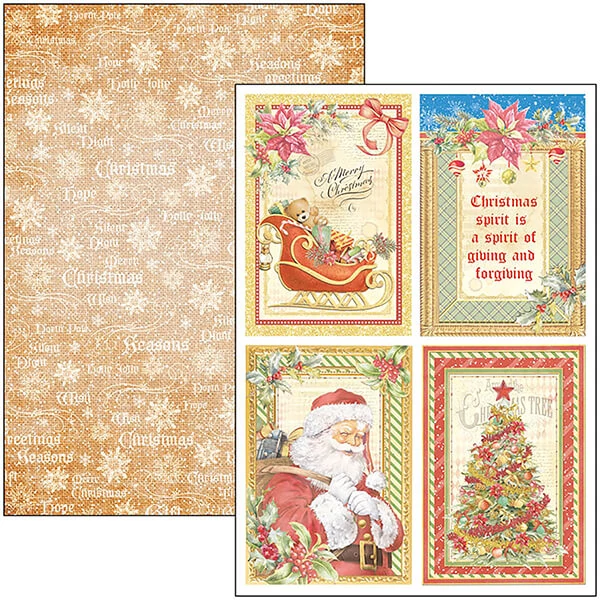 Set de hârtie scrapbook  Ciao Bella, A4, 9 coli - Dear Santa Creative Pad