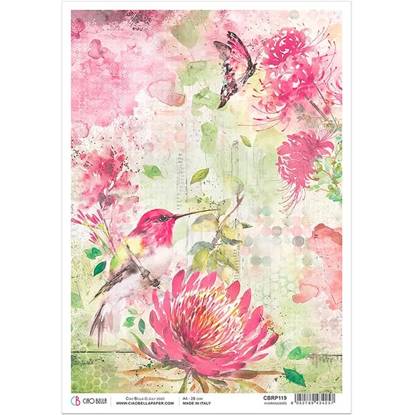Hârtie de orez, Piuma, A4 - colibri