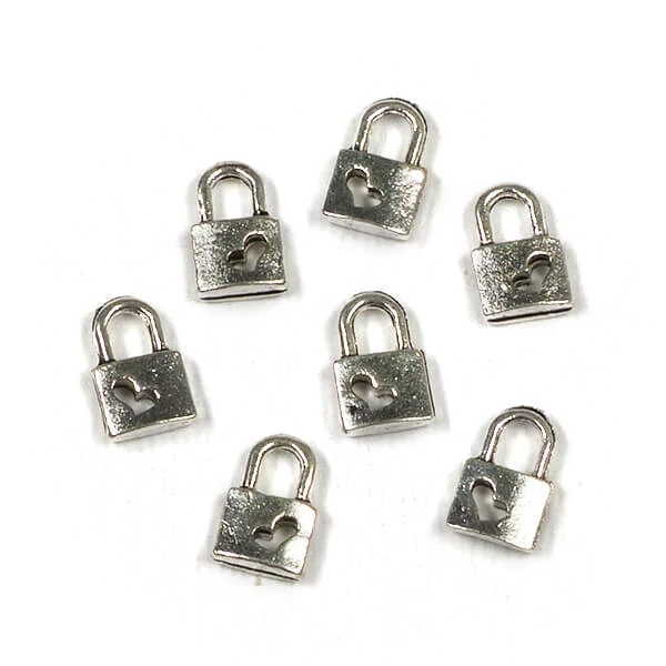 Charm, ornament metalic, 7 buc - lacat, va rog