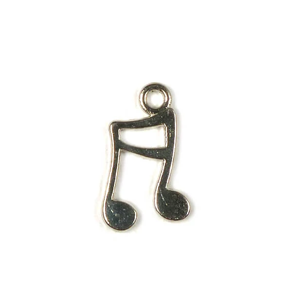 Charm, ornament metalic, 4 piese - nota, 3D