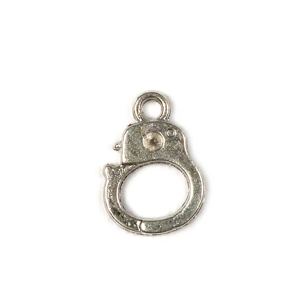 Charm, ornament metalic, 4 buc - clema, 3D