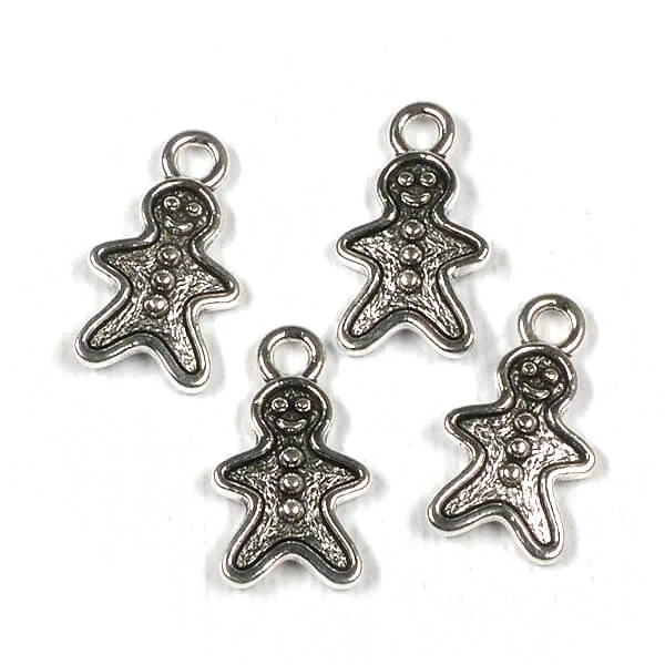Charm, ornament metalic, 4 buc - Mézike