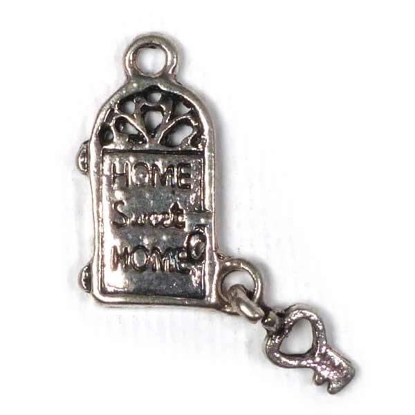 Charm, ornament metalic, 3 buc - sweet home, 3D