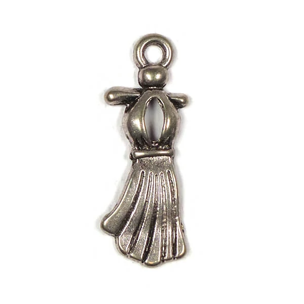 Charm, ornament metalic, 3 buc - rochie de bal