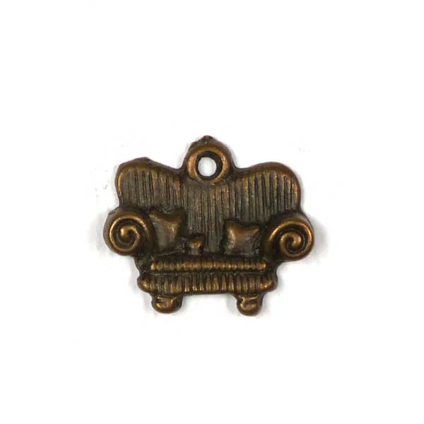 Charm, ornament metalic, 3 buc - canapea, antic