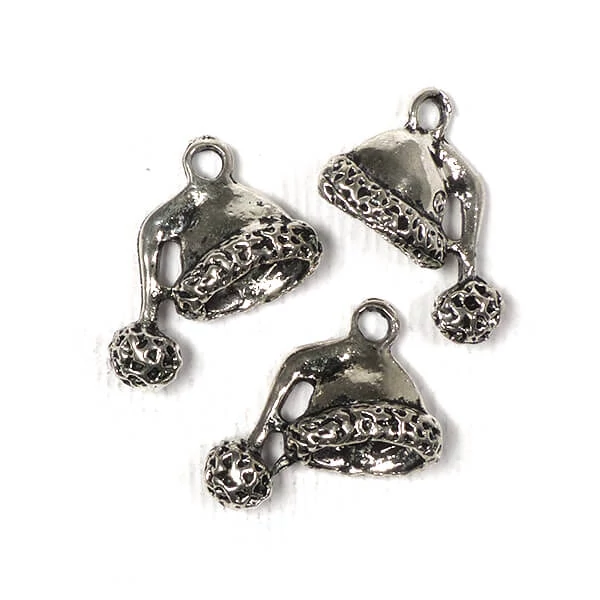 Charm, ornament metalic, 3 buc - capac, 3D
