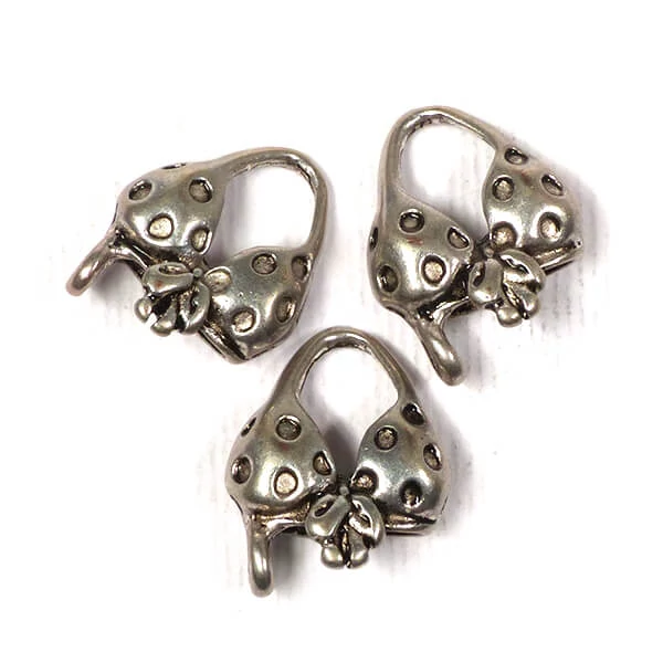Charm, ornament metalic, 3 buc - top bikini, 3D