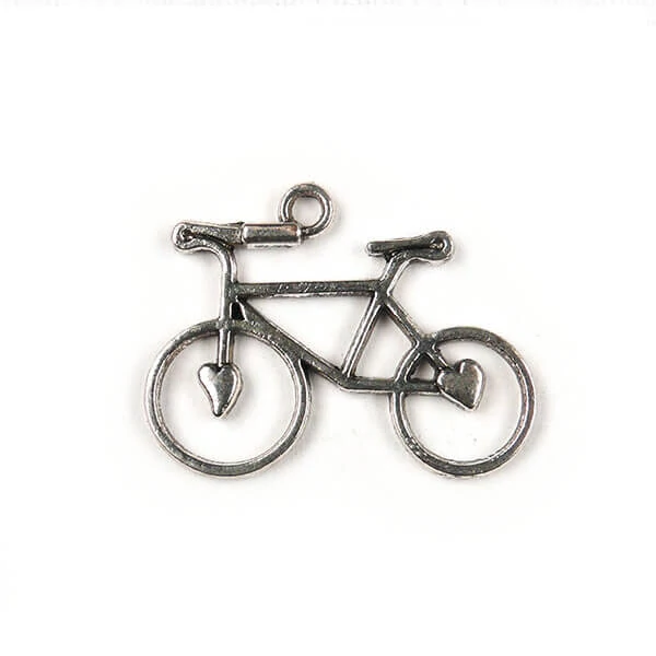 Charm, ornament metalic, 3 buc - bicicleta