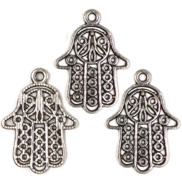 Charm, ornament metalic, 3 buc - Mâna lui Fatima