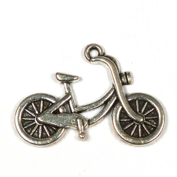 Charm, ornament metalic, 2 buc - bicicleta