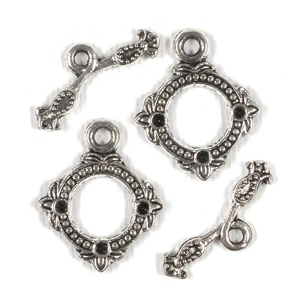 Charm, ornament metalic, 2 perechi - Clip T, decorativ