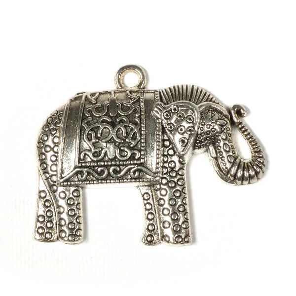 Charm, ornament metalic, 1 buc - elefant, indian