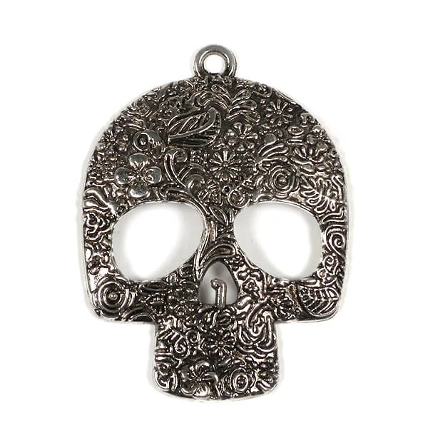 Charm, ornament metalic, 1 buc - craniu