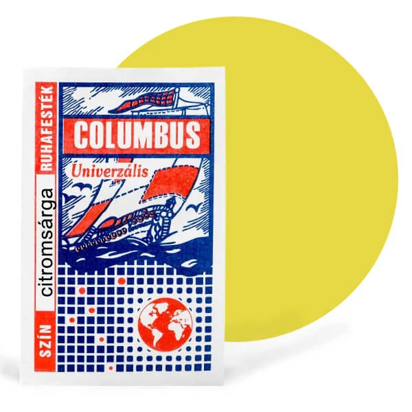 Vopsea textil Columbus, vopsea haine - galben lamaie