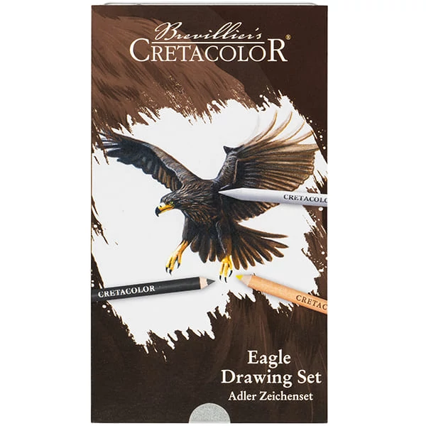 Cretacolor Eagle Set, set de desen, 12 buc, în cutie metalică