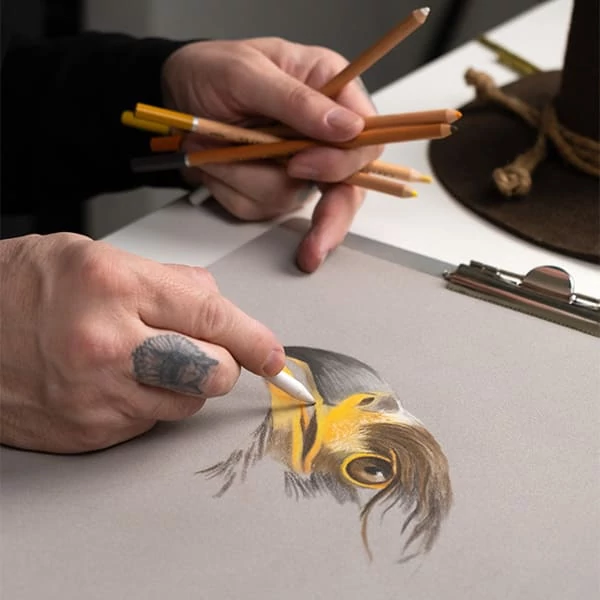 Cretacolor Eagle Set, set de desen, 12 buc, în cutie metalică