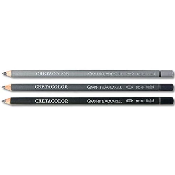 Set creioane grafit Cretacolor Graphite Aquarell solubile în apă, 3 buc