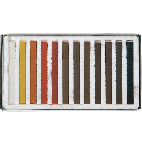 Set crete pastel Cretacolor - 12 buc. , nuante maro