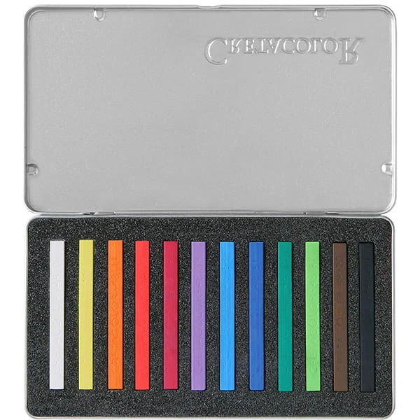 Set crete pastel Cretacolor - 12 buc, cutie metalică