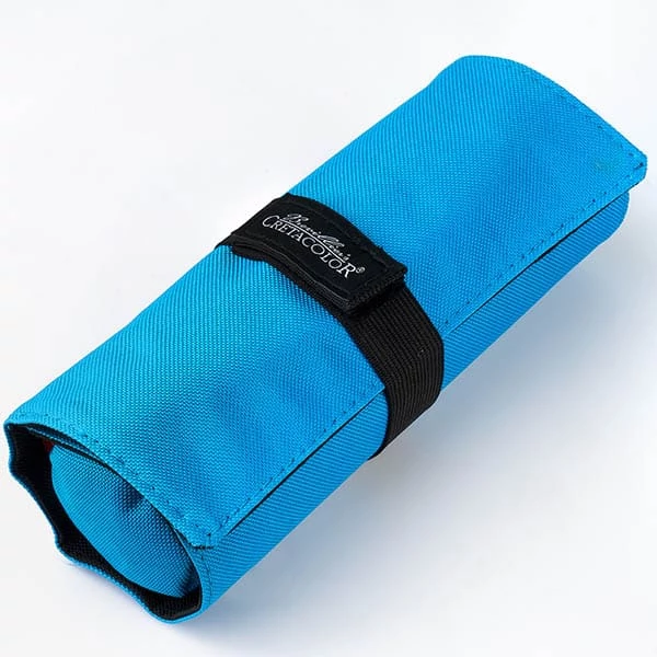 Cretacolor Pencil Wrap Set set de desen în suport de pânză rulabil - Aqua, 17 buc