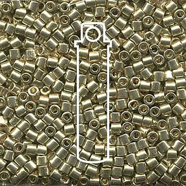Miyuki Delica mărgea japoneză din sticlă 11/0 - Duracoat Galvanized Silver