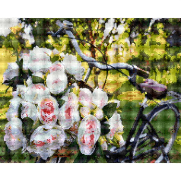 Pictură cu diamante , pe pânză întinsă , 40x50 cm - Rose tour