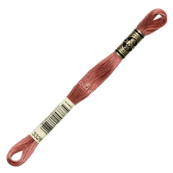 Ață pentru broderie DMC Mouliné (împărțit, 6 fire), 8 m - 005-3328, Salmon - DK