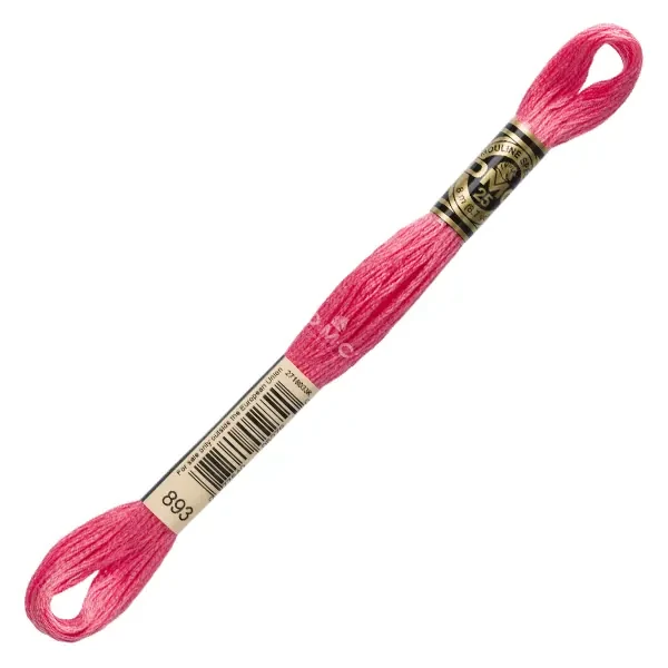 Ață pentru broderie DMC Mouliné (împărțit, 6 fire), 8 m - 026-893, Carnation - LT