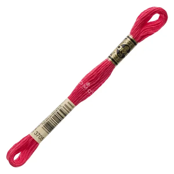 Ață pentru broderie DMC Mouliné (împărțit, 6 fire), 8 m - 034-3705, Melon - DK