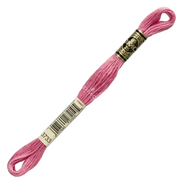 Ață pentru broderie DMC Mouliné (împărțit, 6 fire), 8 m - 047-3733, Dusty Rose
