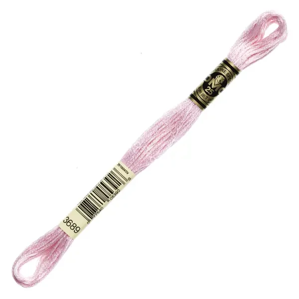 Ață pentru broderie DMC Mouliné (împărțit, 6 fire), 8 m - 052-3689, Mauve - LT