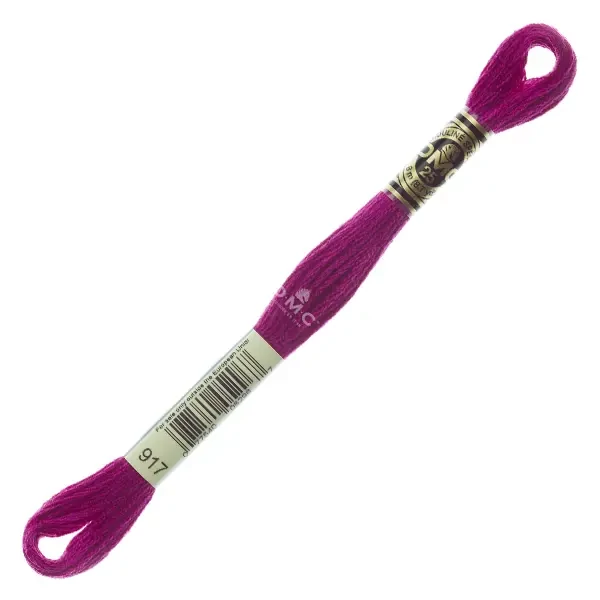 Ață pentru broderie DMC Mouliné (împărțit, 6 fire), 8 m - 070-917, Plum - MED