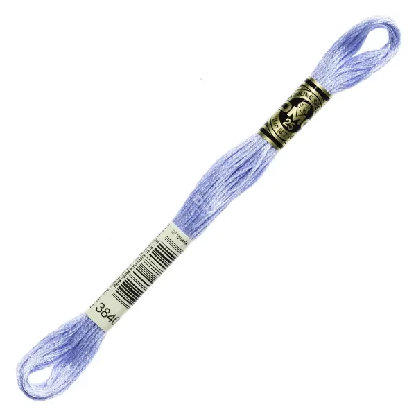 Ață pentru broderie DMC Mouliné (împărțit, 6 fire), 8 m - 124-3840, Lavender Blue - LT