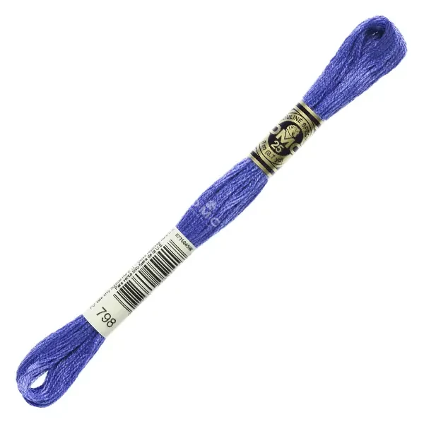 Ață pentru broderie DMC Mouliné (împărțit, 6 fire), 8 m - 130-798, Delft Blue - DK