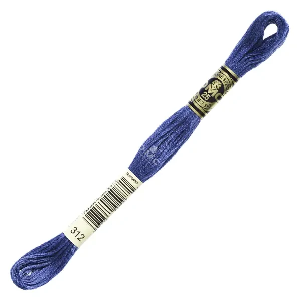 Ață pentru broderie DMC Mouliné (împărțit, 6 fire), 8 m - 156-312, Baby Blue - VY DK
