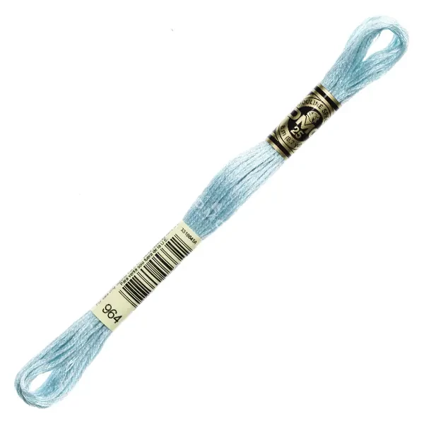 Ață pentru broderie DMC Mouliné (împărțit, 6 fire), 8 m - 193-964, Seagreen - LT