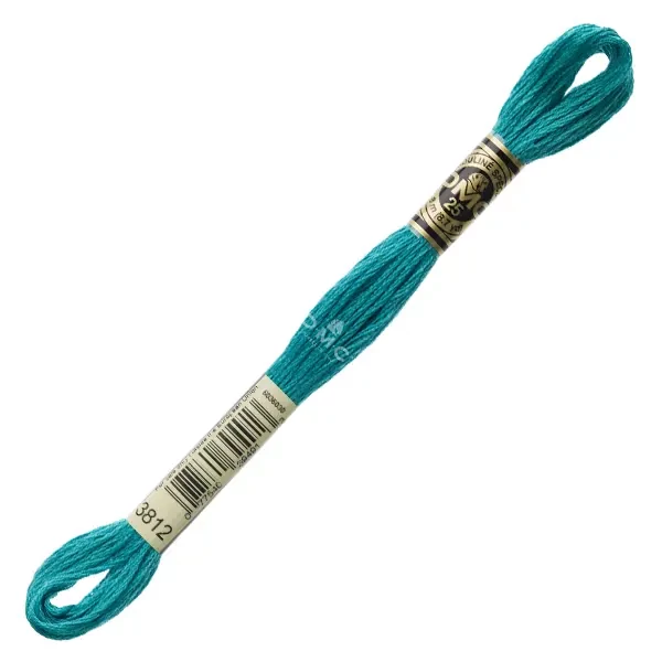 Ață pentru broderie DMC Mouliné (împărțit, 6 fire), 8 m - 196-3812, Seagreen - VY DK