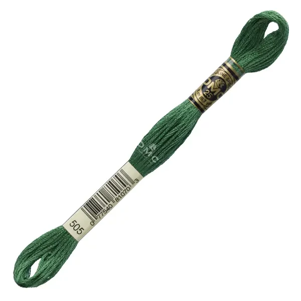 Ață pentru broderie DMC Mouliné (împărțit, 6 fire), 8 m - 208-505, Grass Green - DK